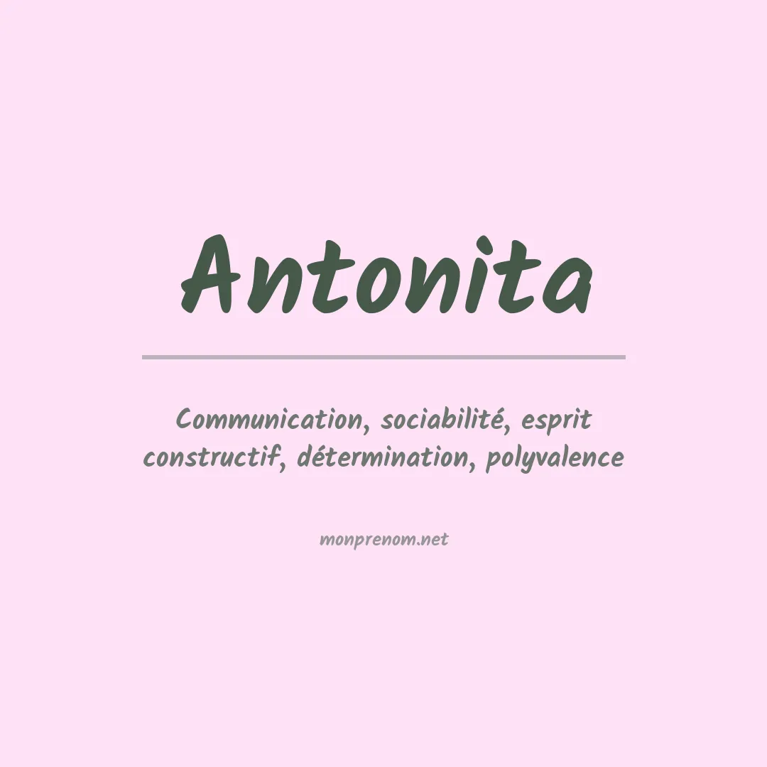 Signification du Prénom Antonita