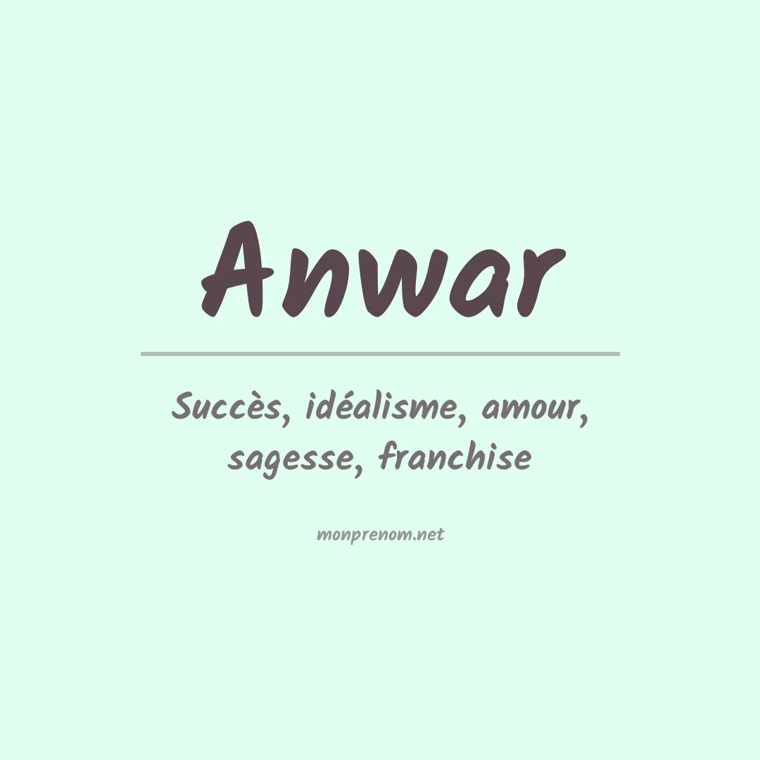 Signification du Prénom Anwar