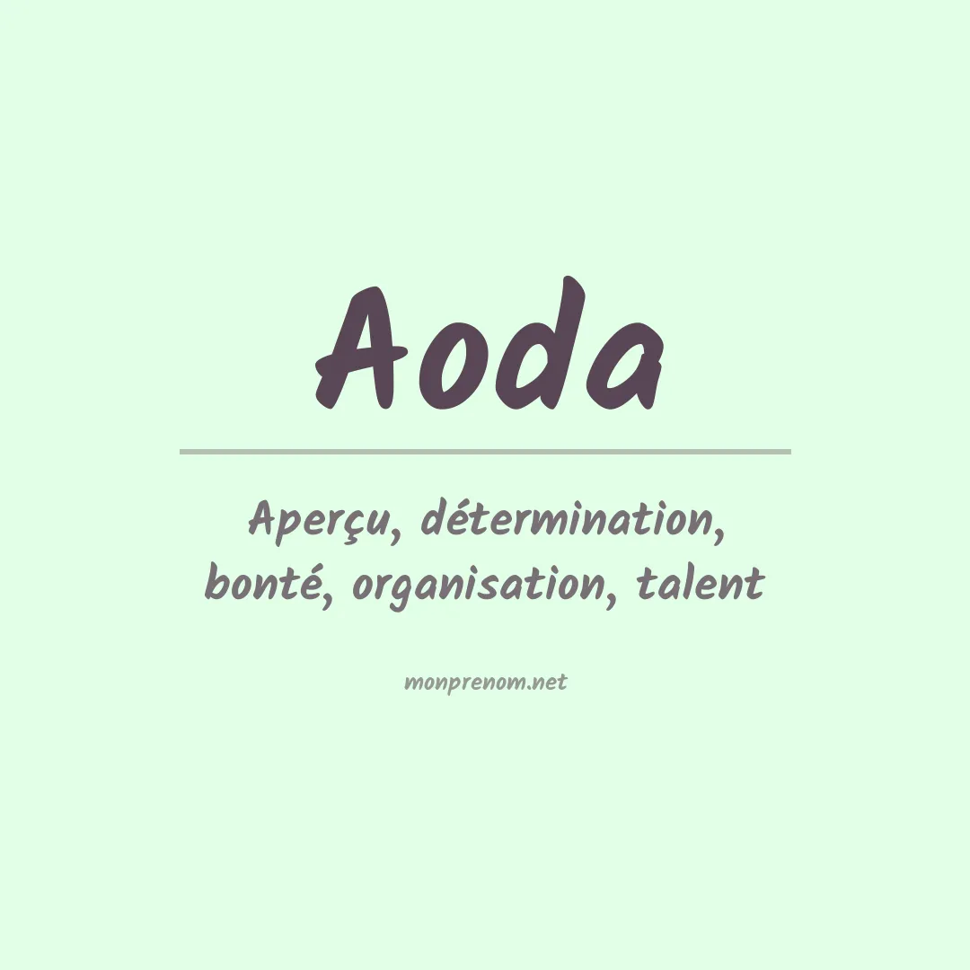 Signification du Prénom Aoda