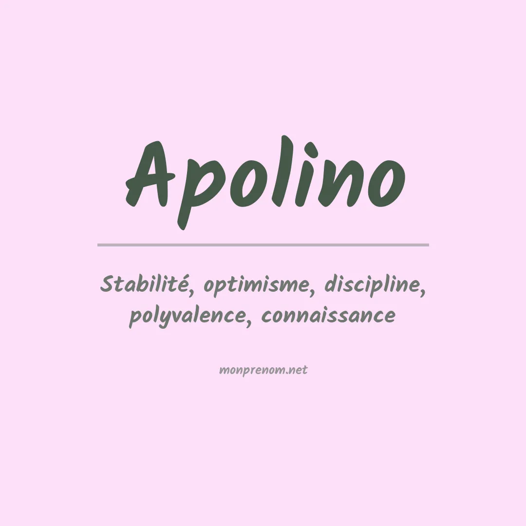 Signification du Prénom Apolino