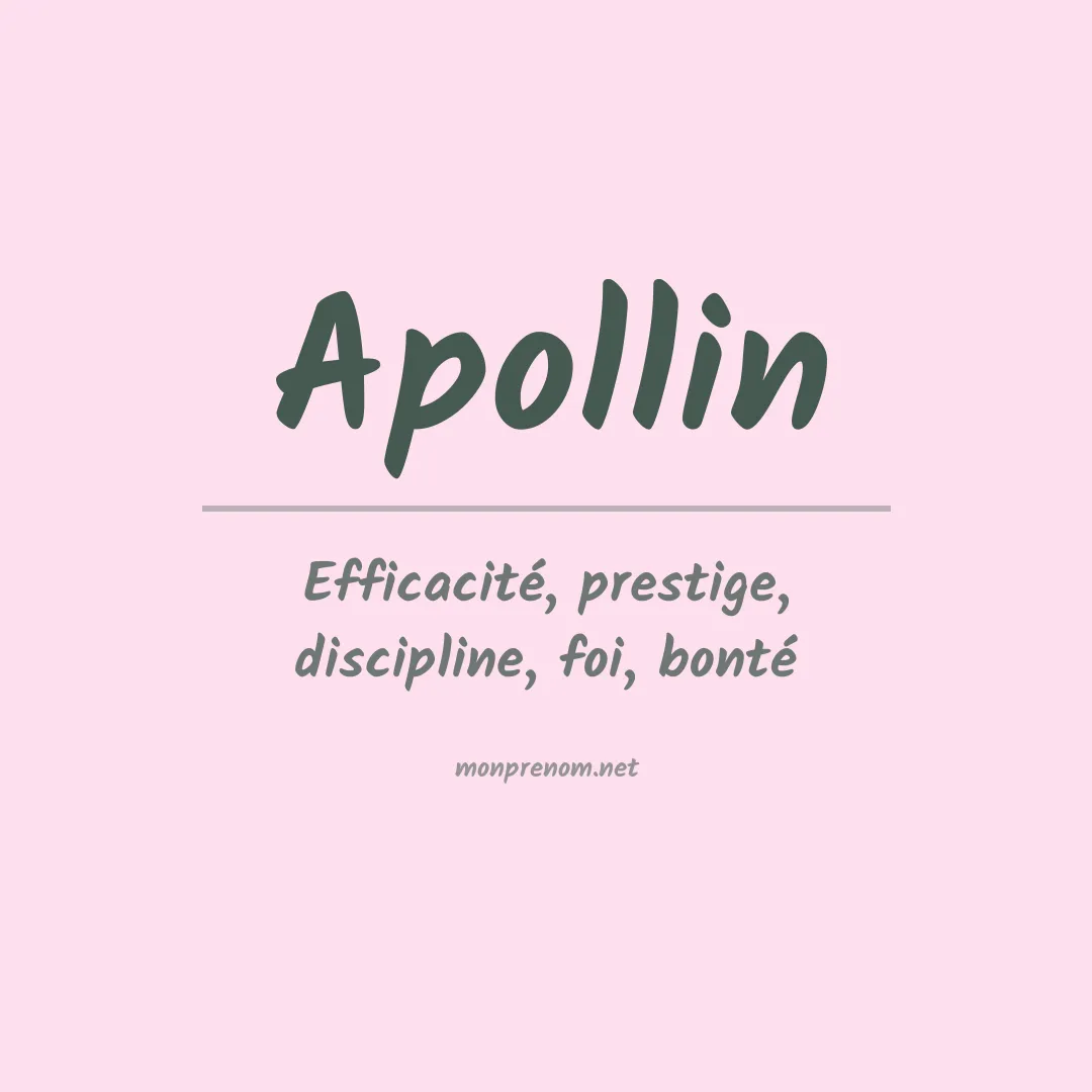 Signification du Prénom Apollin Signification du Prénom Apollin