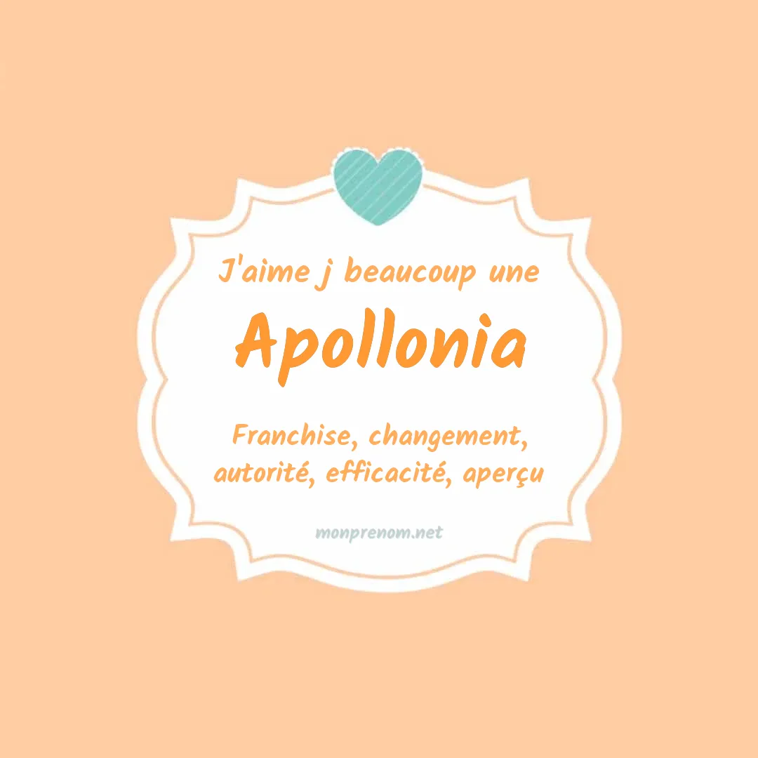 j'aime beaucoup Apollonia