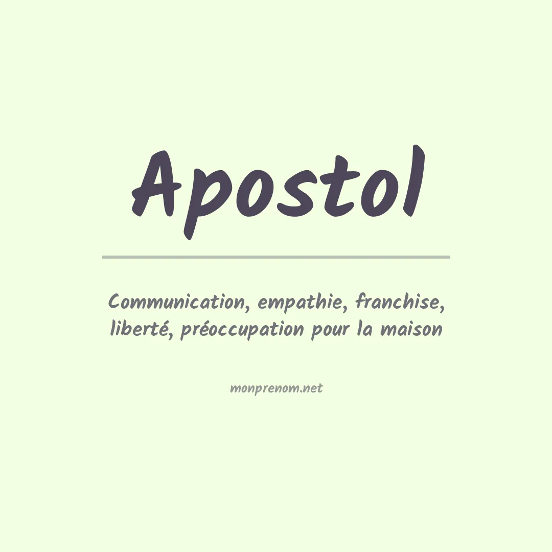 Signification du Prénom Apostol