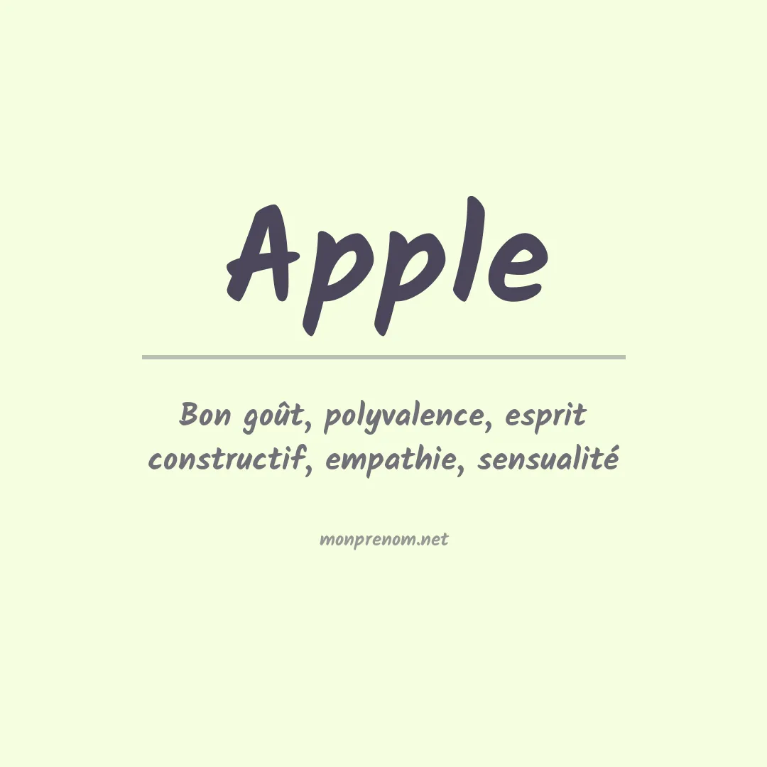 Signification du Prénom Apple