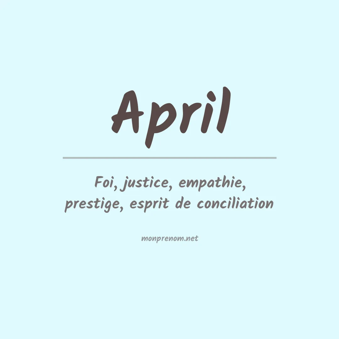 Signification du Prénom April
