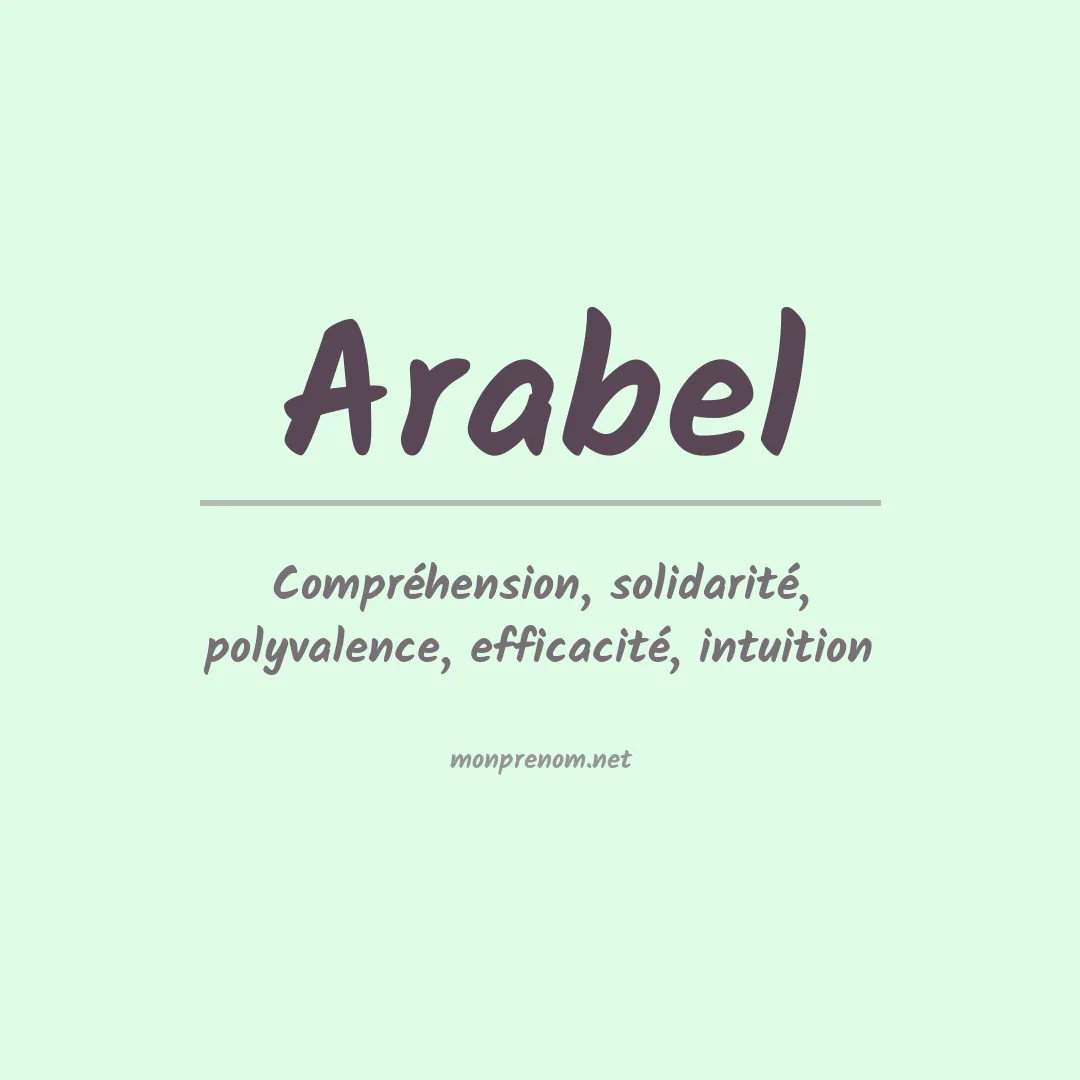 Signification du Prénom Arabel