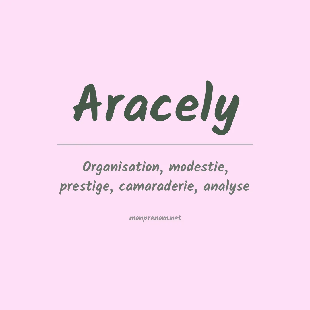 Signification du Prénom Aracely