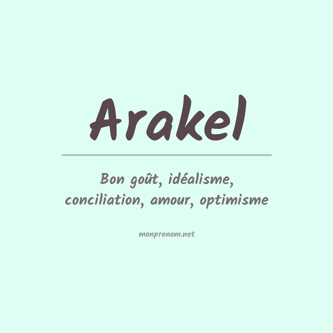Signification du Prénom Arakel