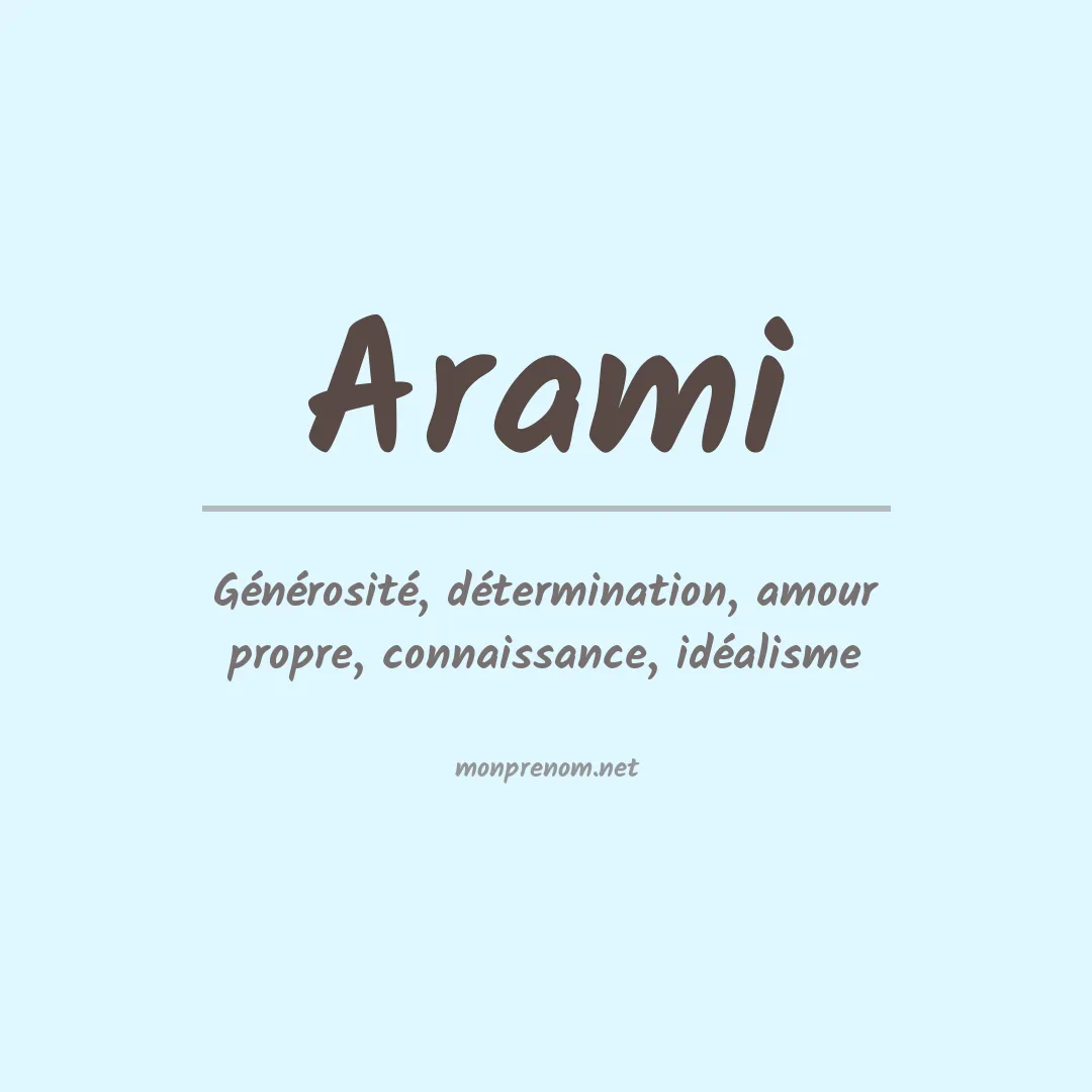 Signification du Prénom Arami