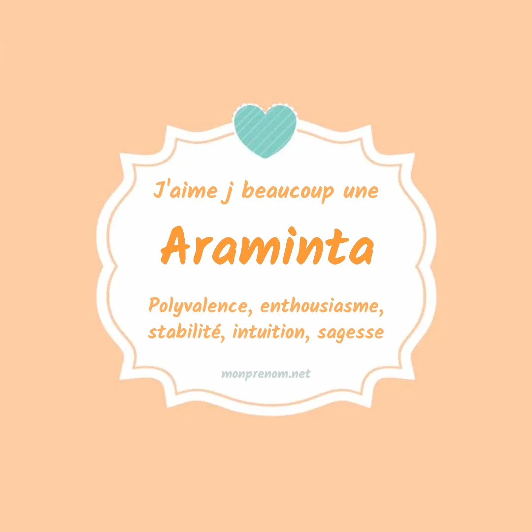 j'aime beaucoup Araminta