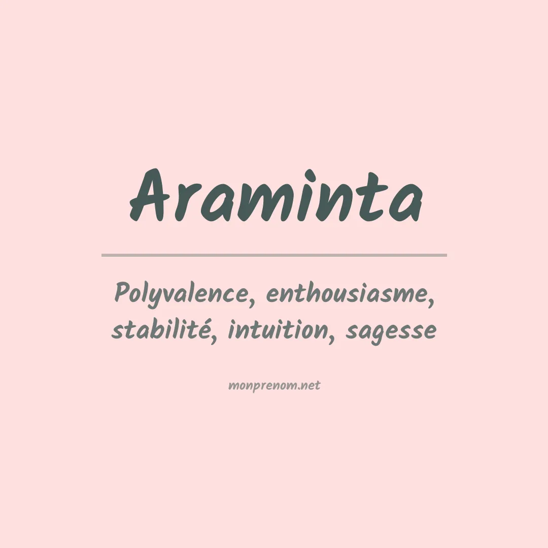 Signification du Prénom Araminta Signification du Prénom Araminta