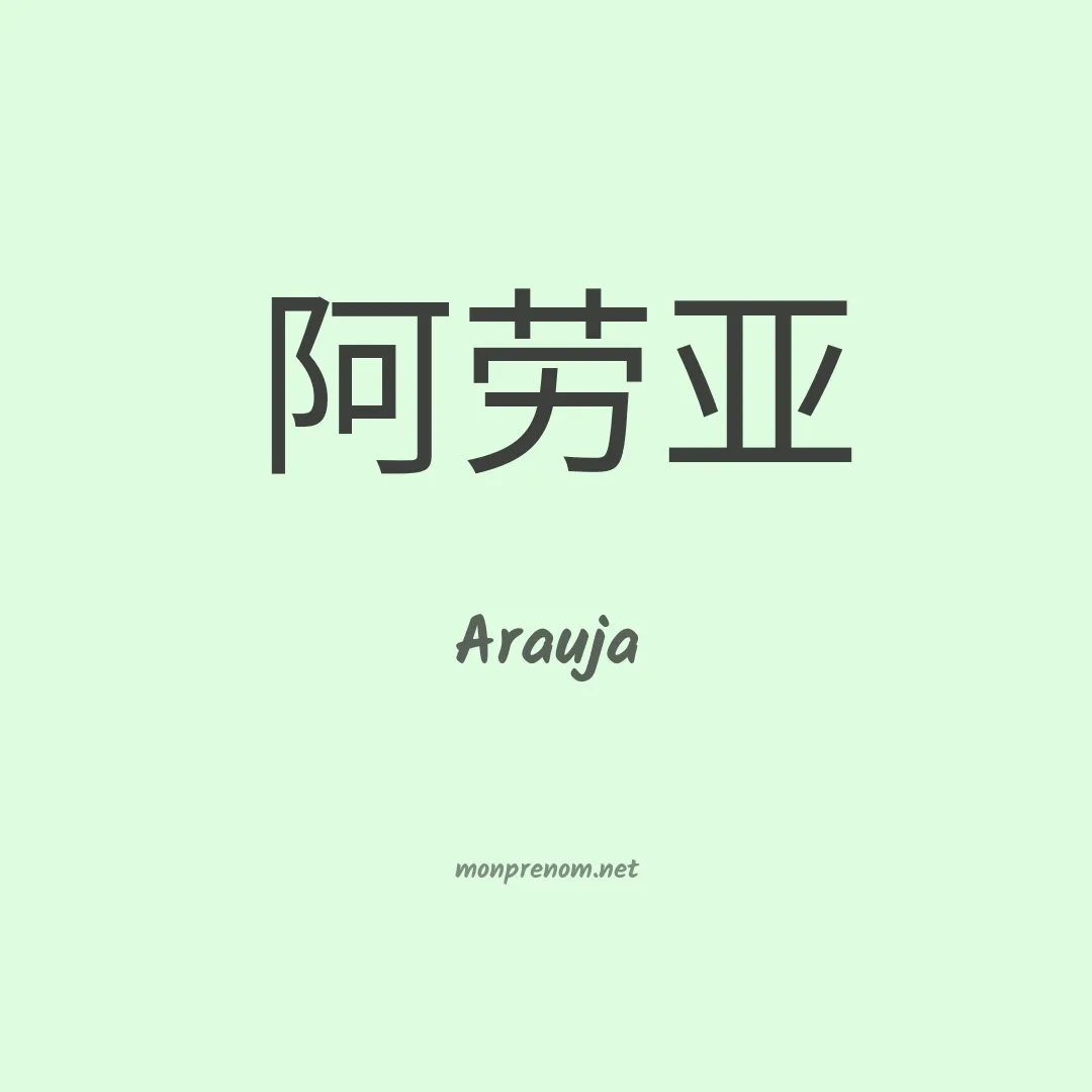 Arauja en chino
