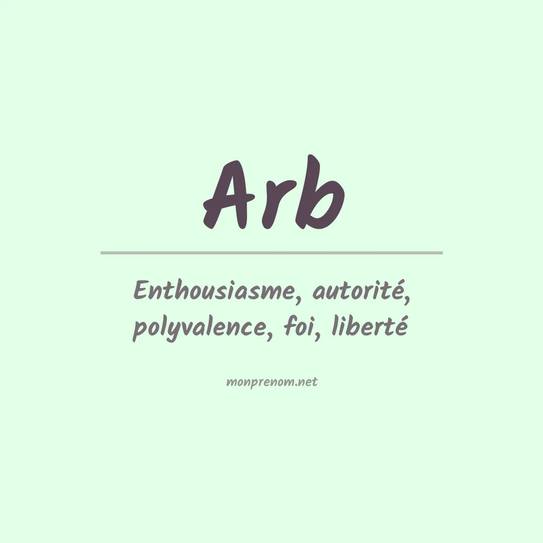 Signification du Prénom Arb Signification du Prénom Arb