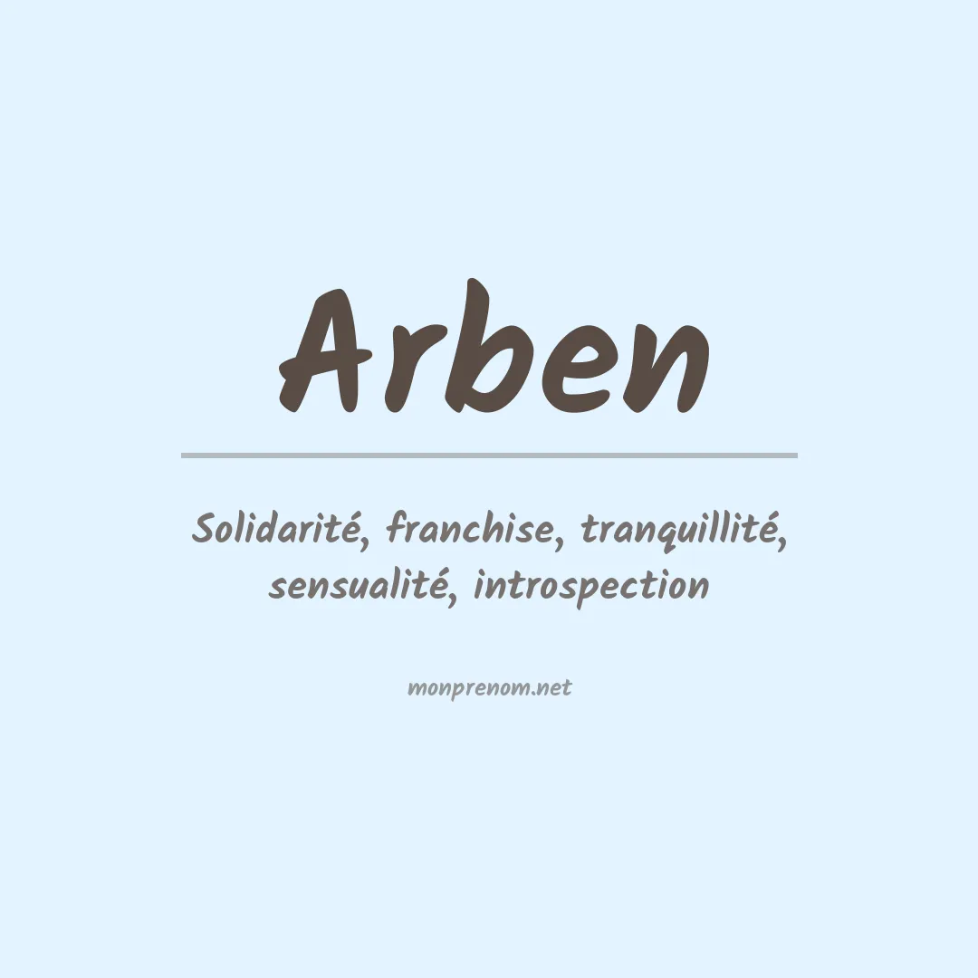 Signification du Prénom Arben Signification du Prénom Arben