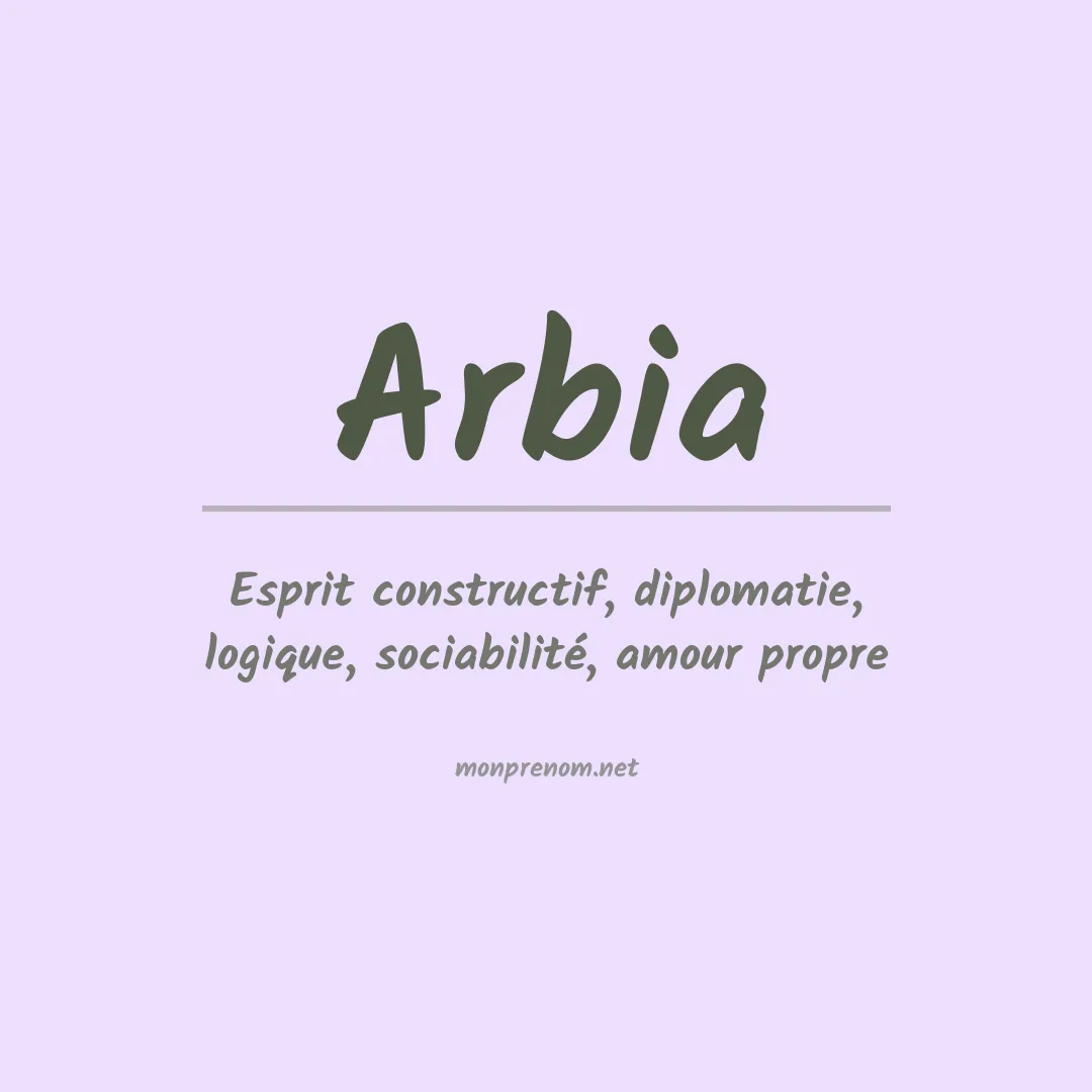 Signification du Prénom Arbia Signification du Prénom Arbia