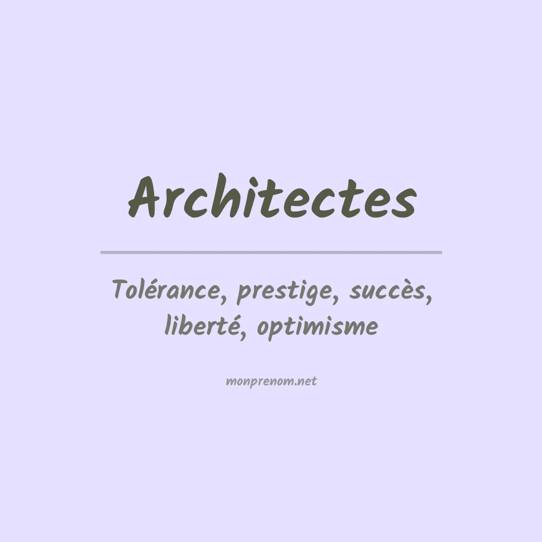 Signification du Prénom Architectes Signification du Prénom Architectes
