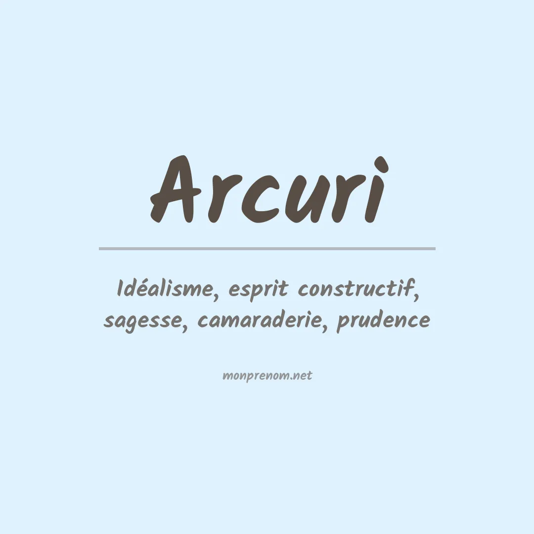 Signification du Prénom Arcuri