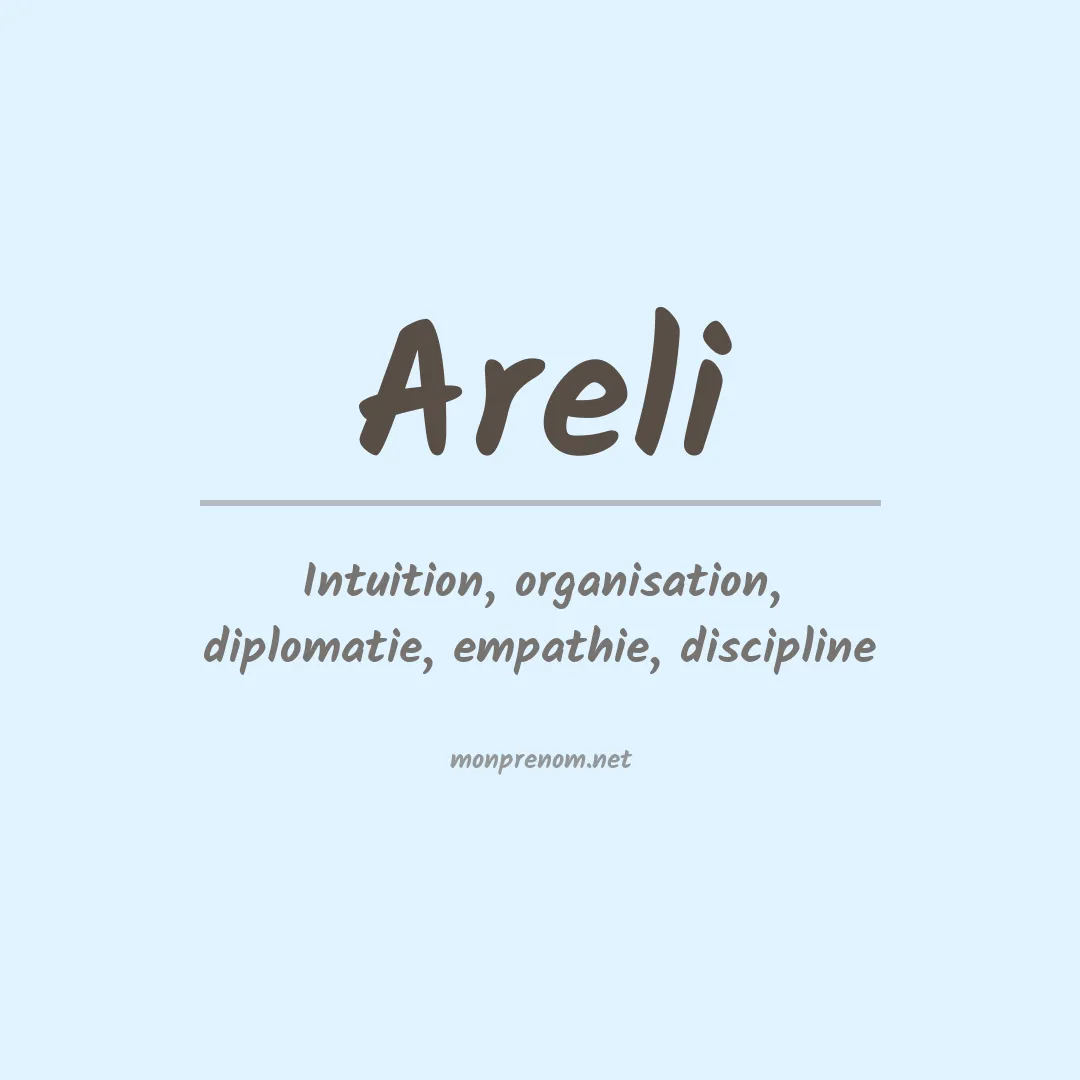 Signification du Prénom Areli