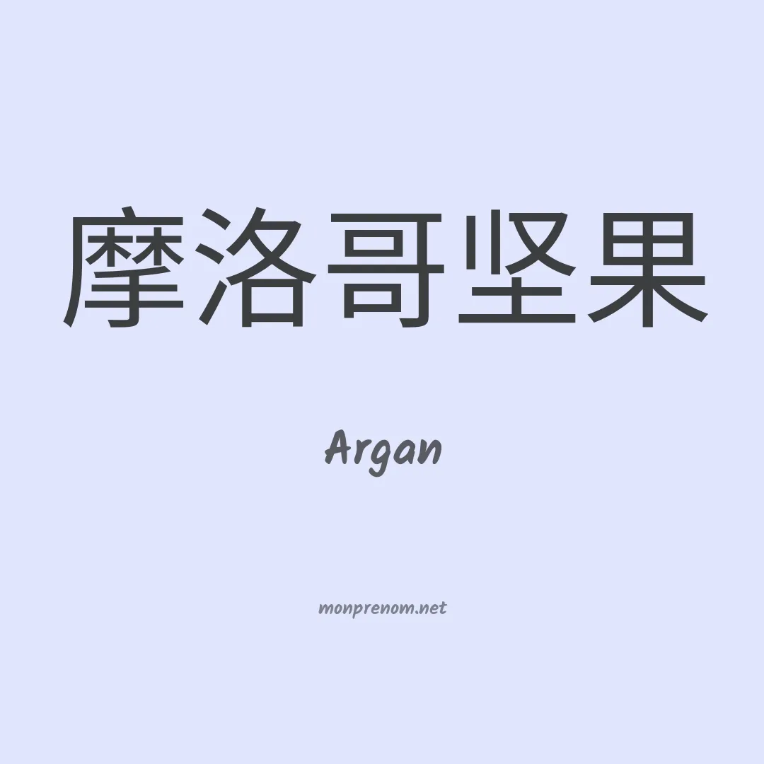 Argan en chino