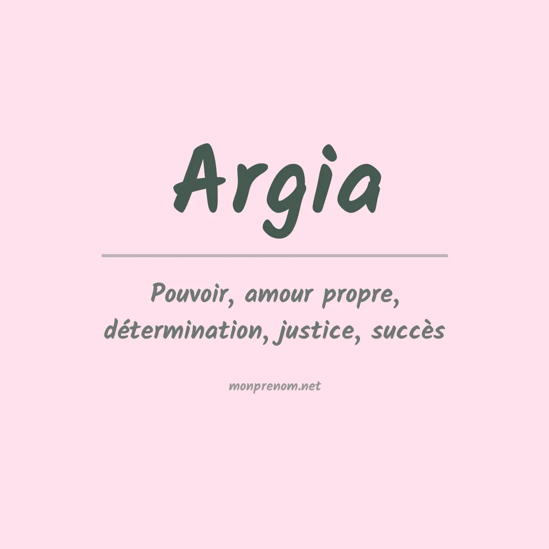 Signification du Prénom Argia Signification du Prénom Argia