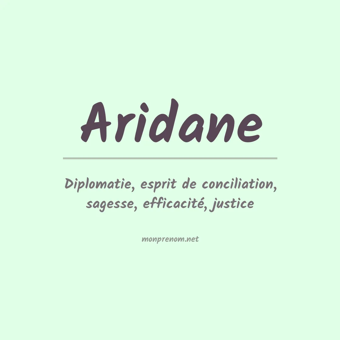 Signification du Prénom Aridane