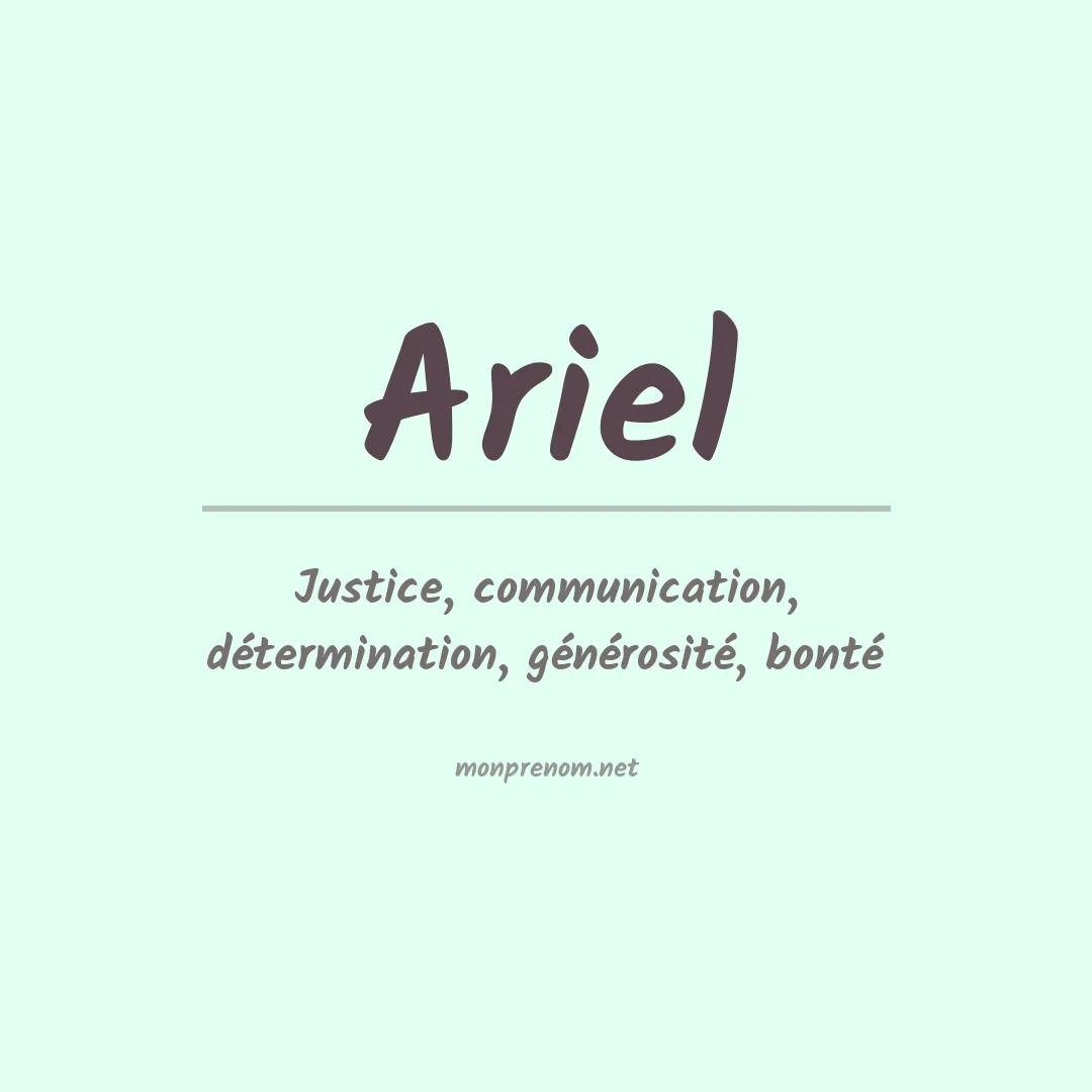 Signification du Prénom Ariel