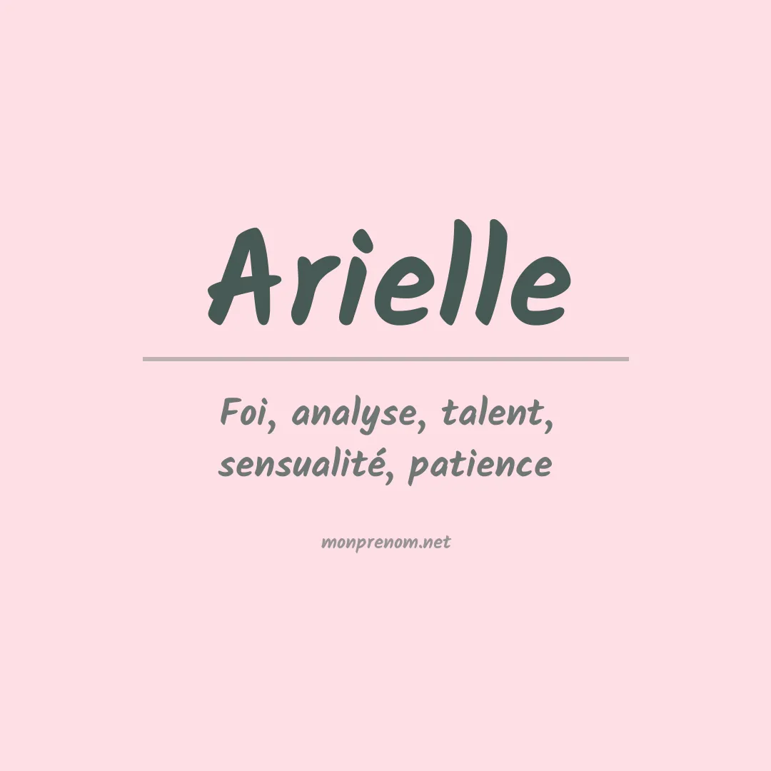 Signification du Prénom Arielle