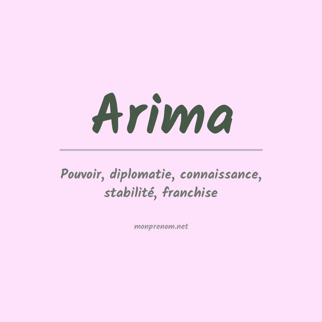 Signification du Prénom Arima