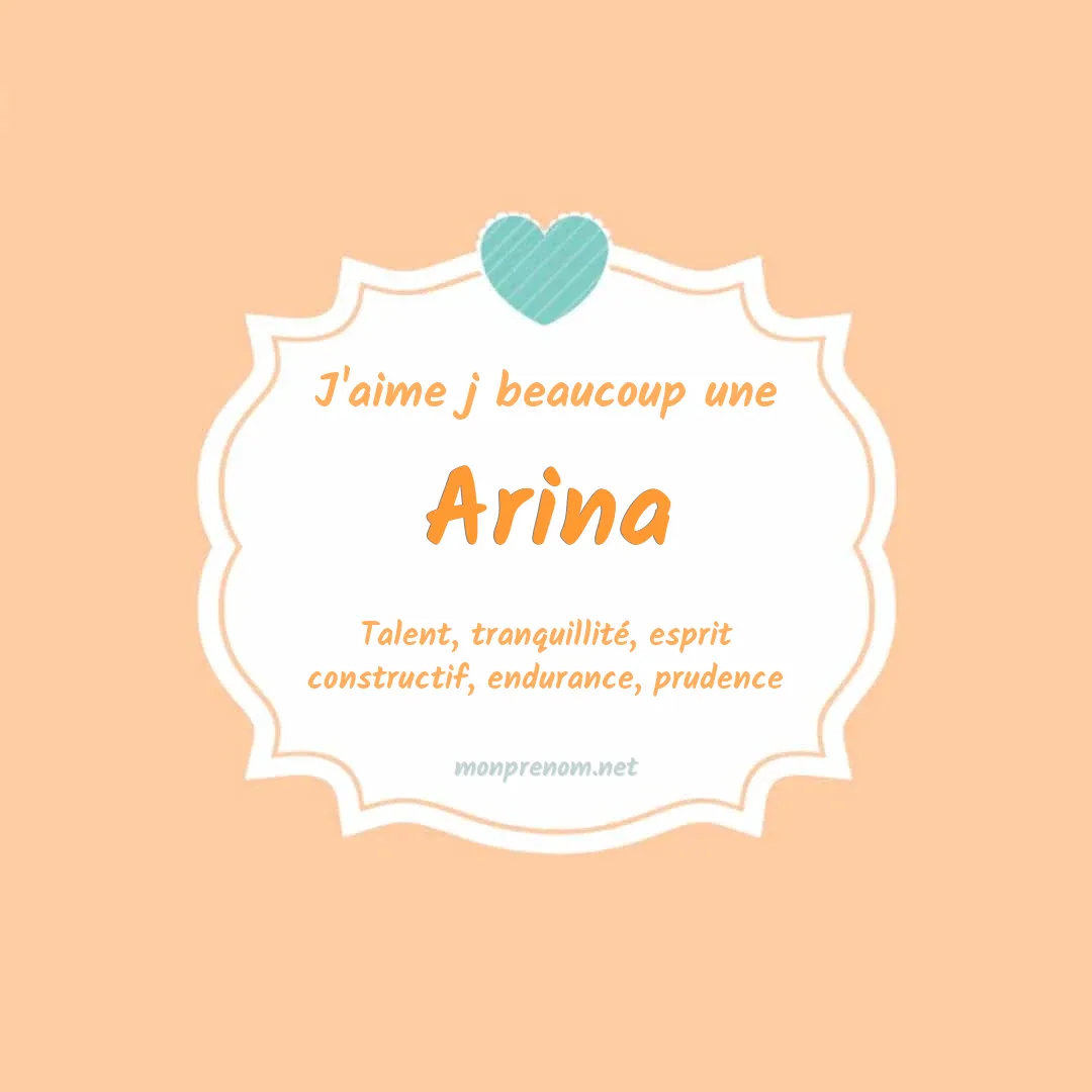 j'aime beaucoup Arina
