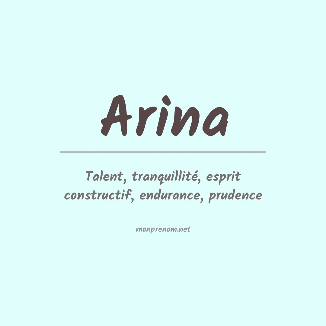 Signification du Prénom Arina Signification du Prénom Arina