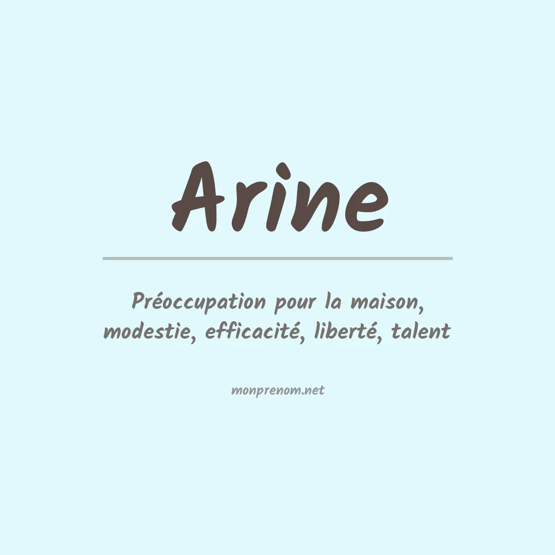 Signification du Prénom Arine Signification du Prénom Arine