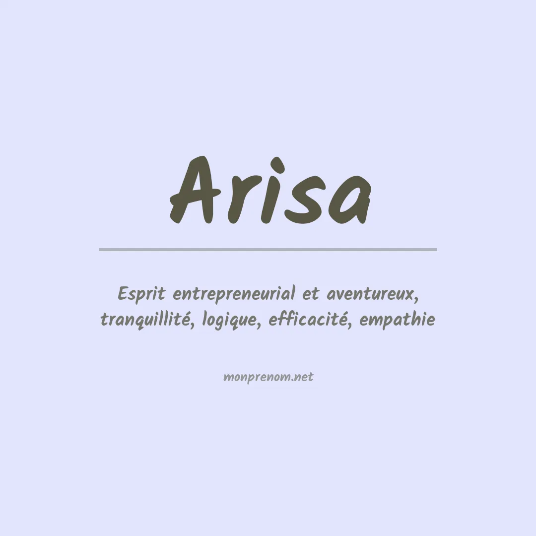 Signification du Prénom Arisa