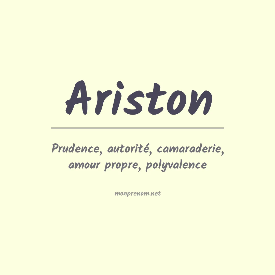 Signification du Prénom Ariston