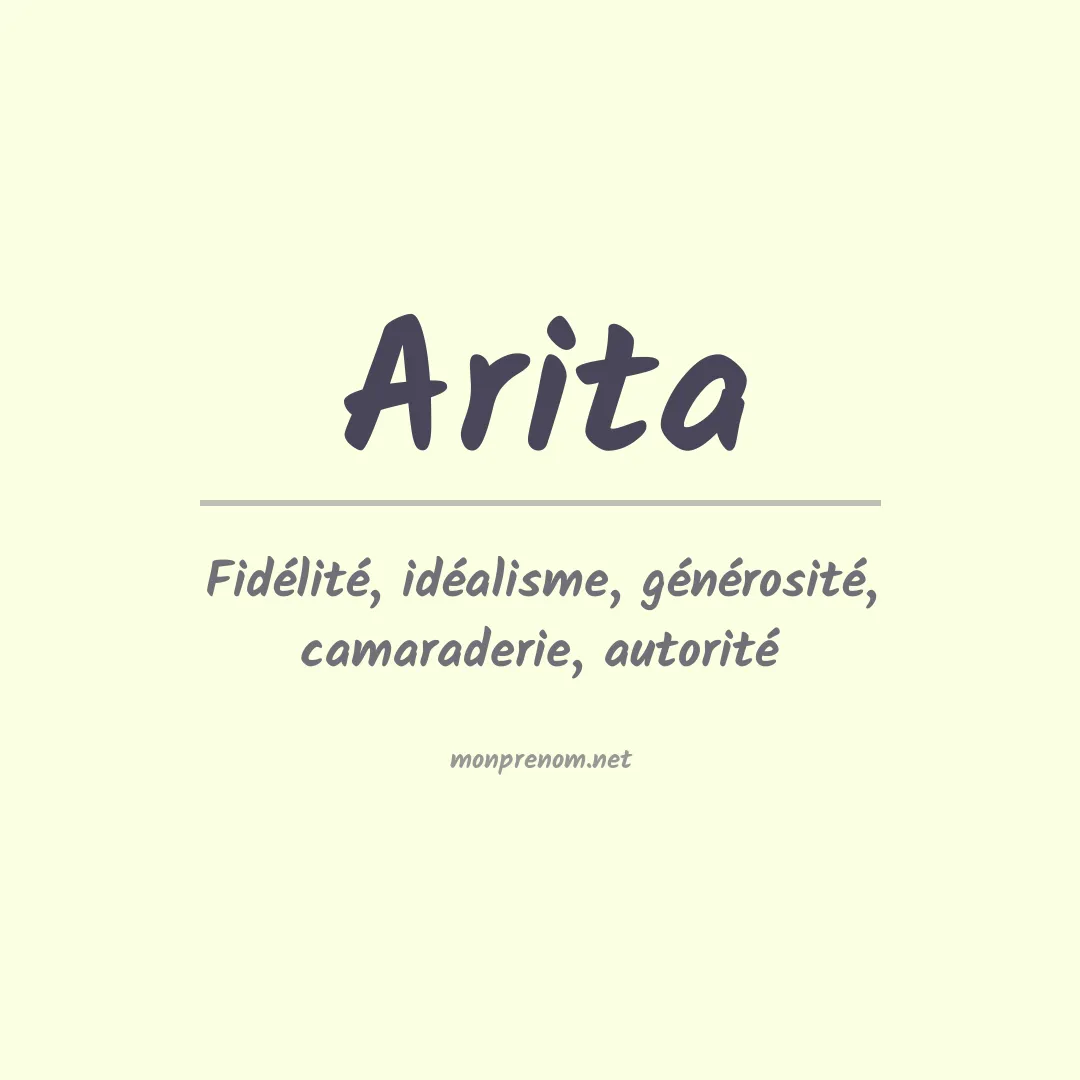 Signification du Prénom Arita
