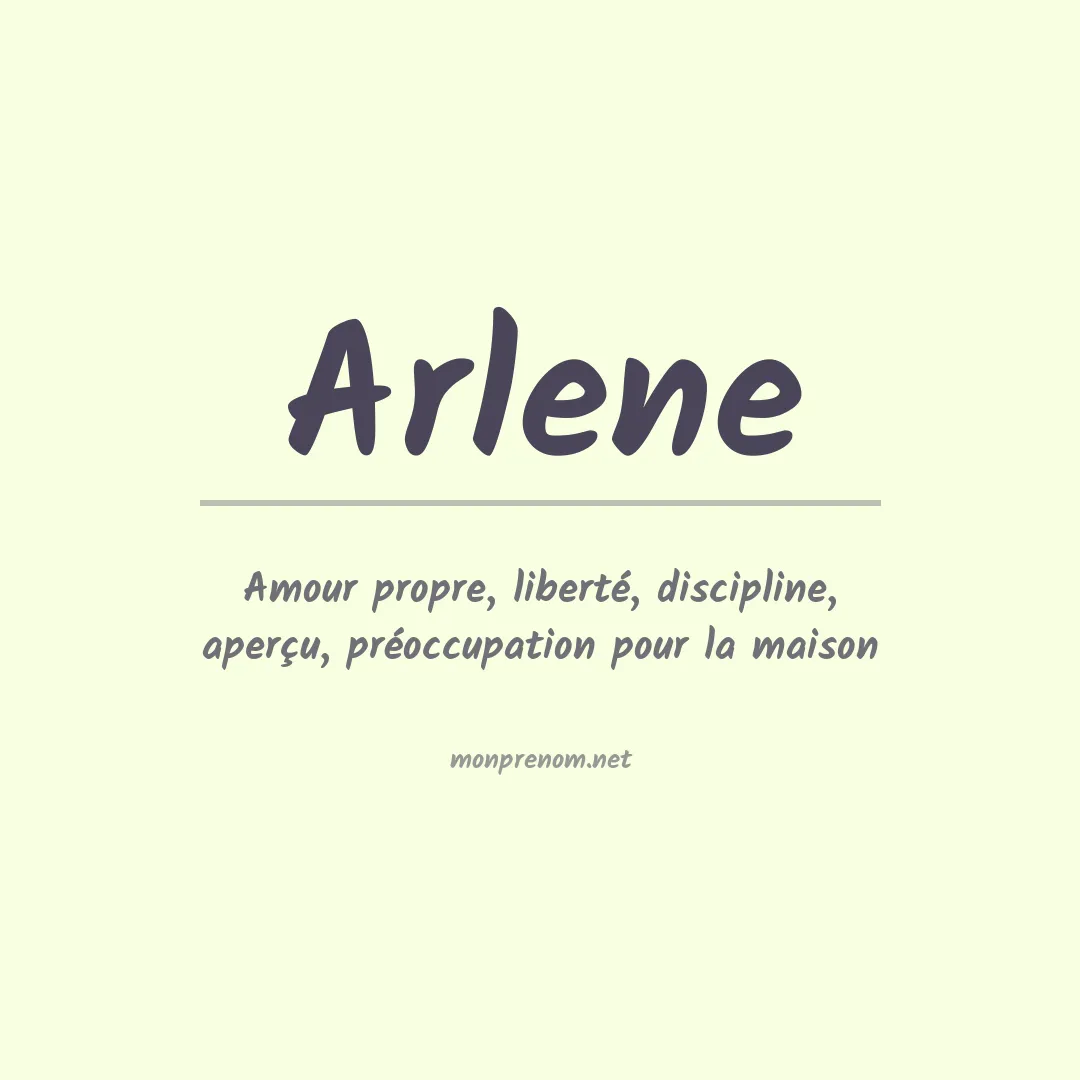 Signification du Prénom Arlene