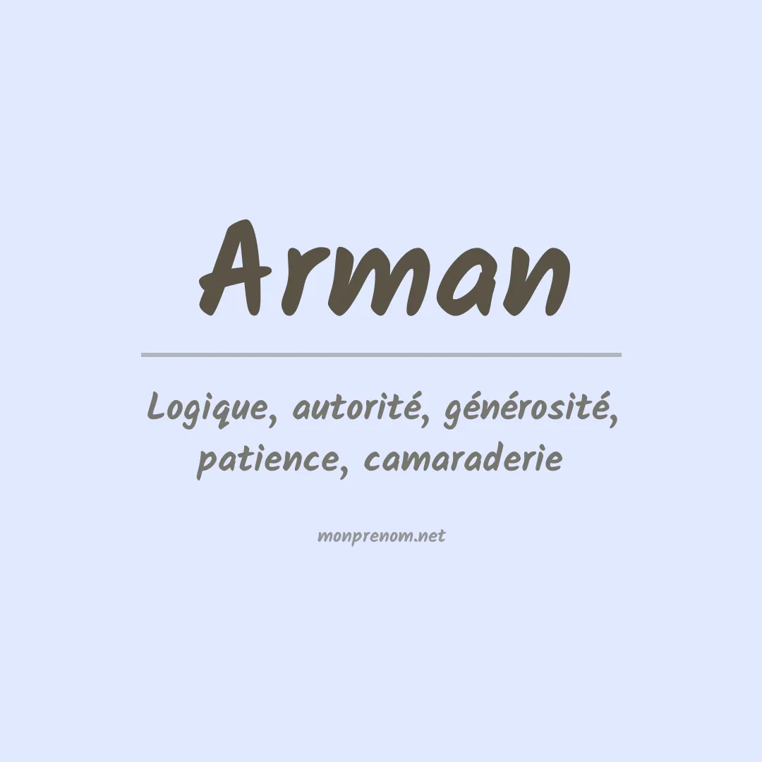 Signification du Prénom Arman