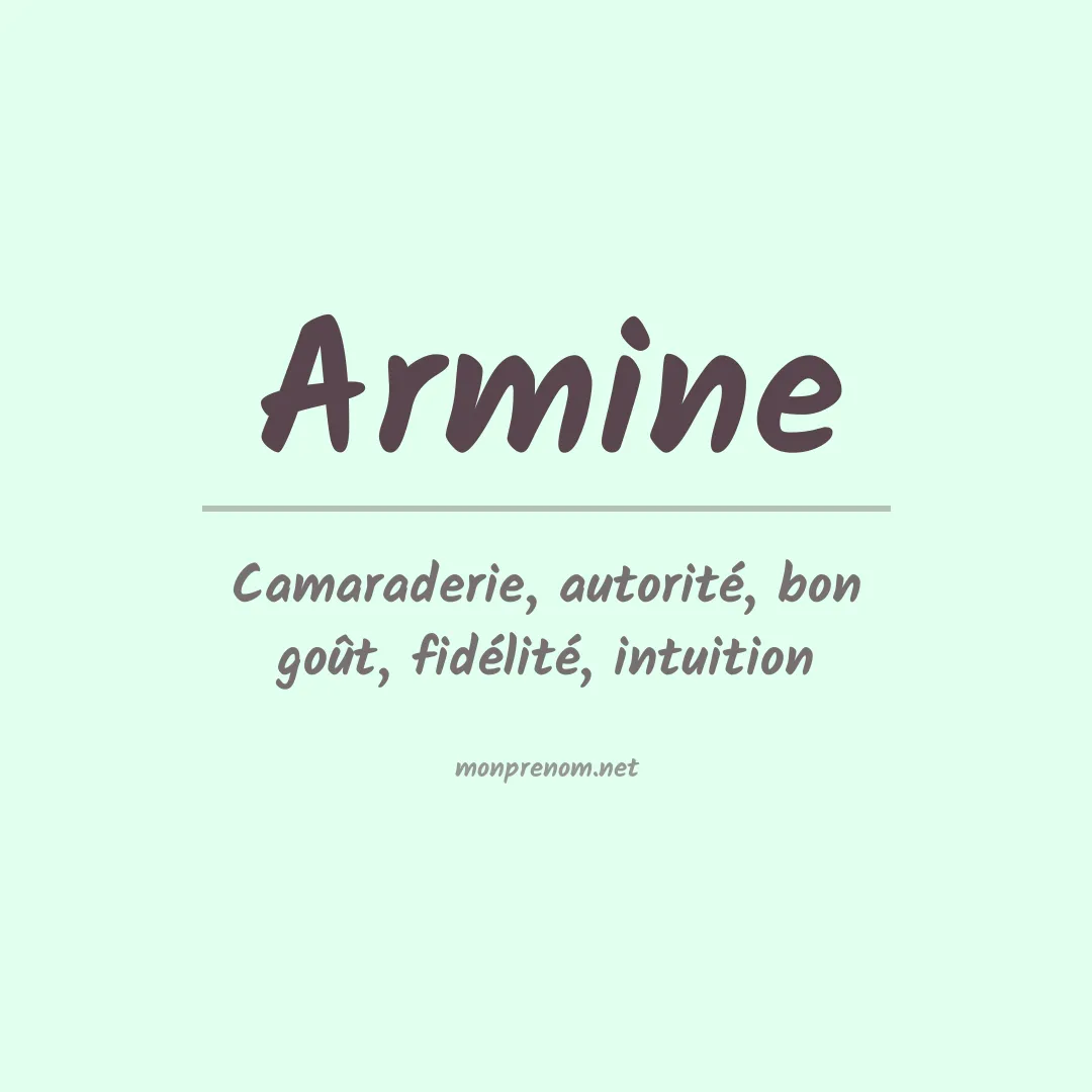 Signification du Prénom Armine Signification du Prénom Armine