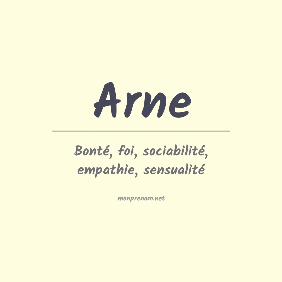 Signification du Prénom Arne
