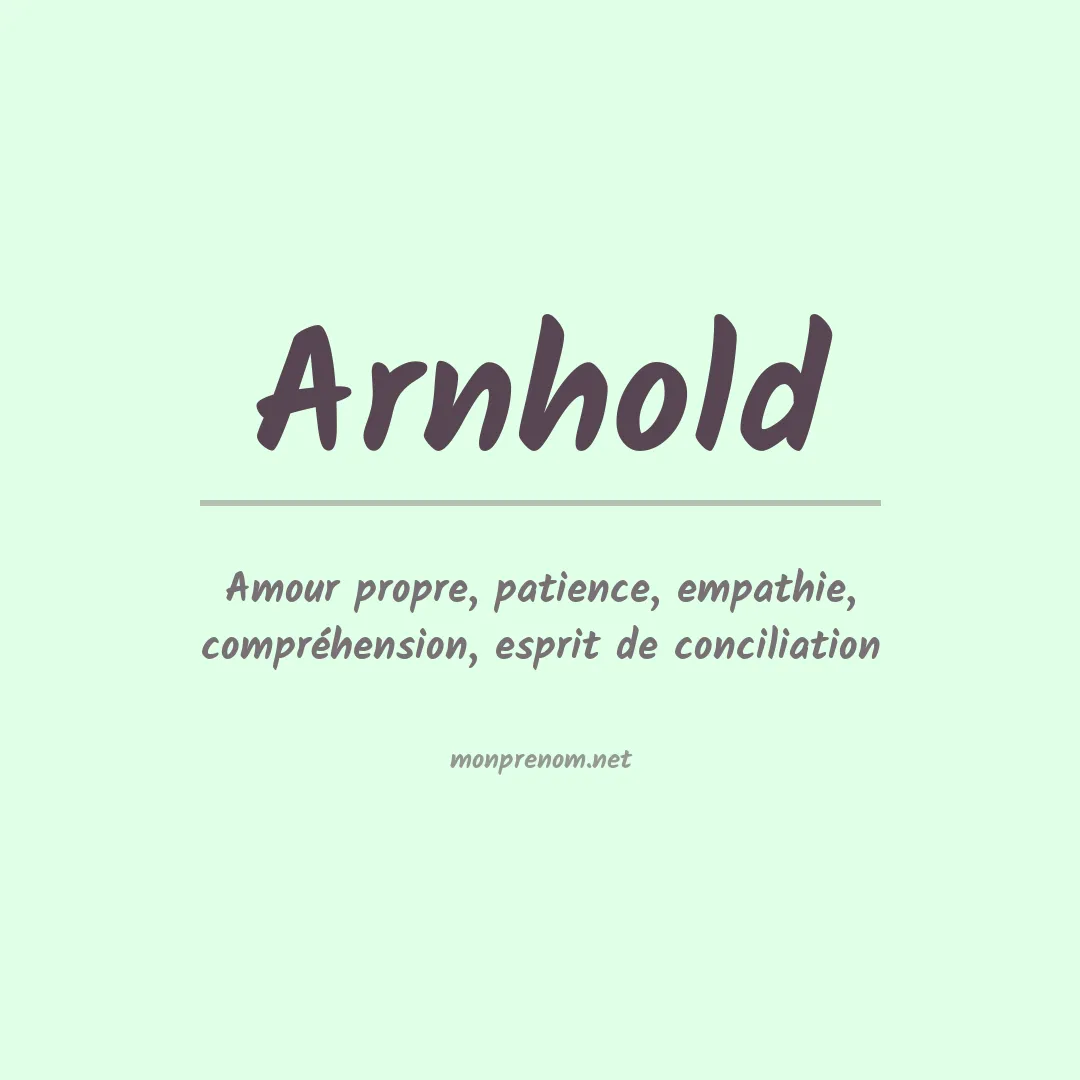 Signification du Prénom Arnhold