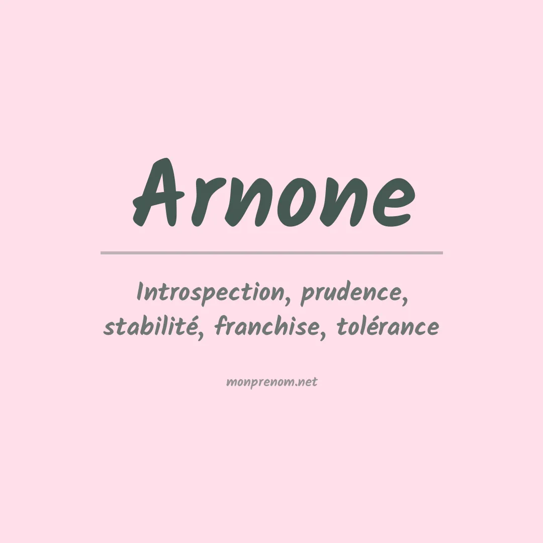 Signification du Prénom Arnone