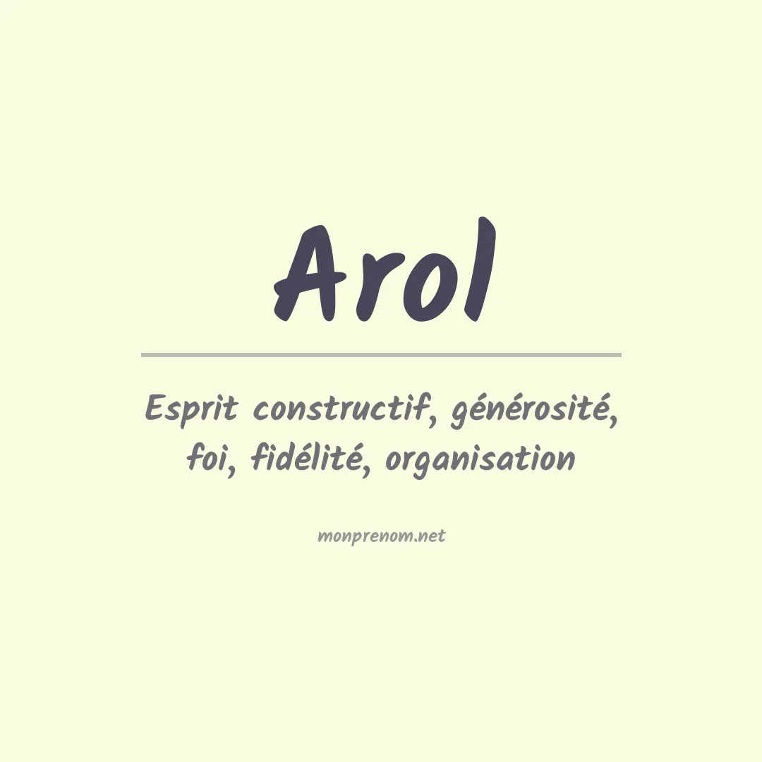 Signification du Prénom Arol
