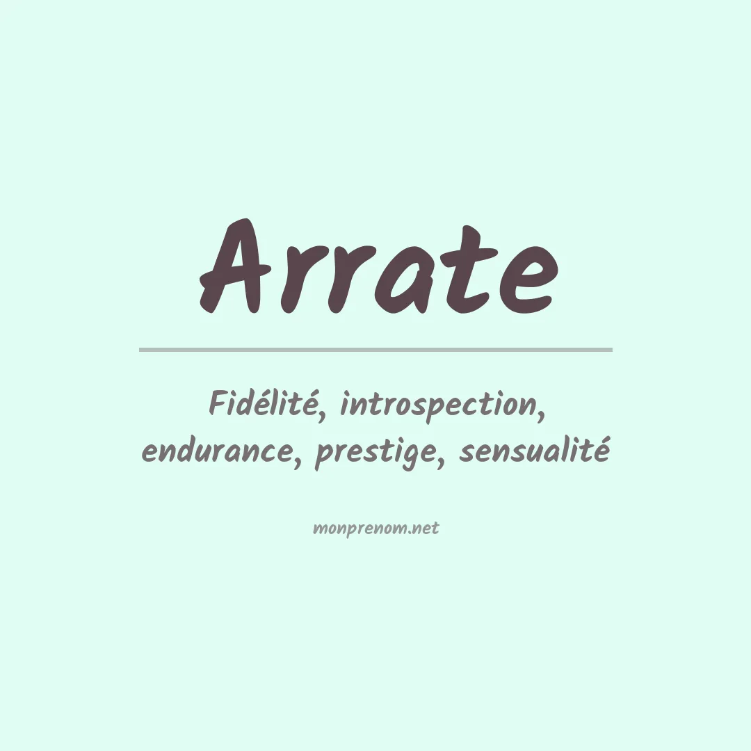 Signification du Prénom Arrate Signification du Prénom Arrate