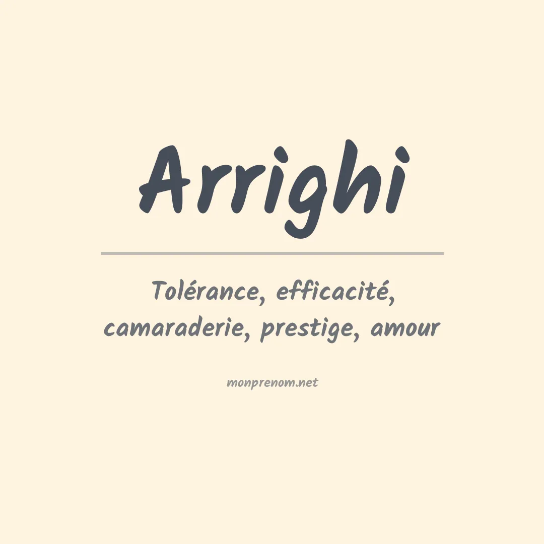 Signification du Prénom Arrighi