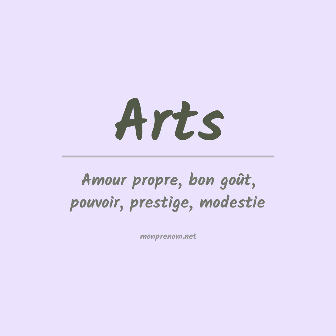 Signification du Prénom Arts