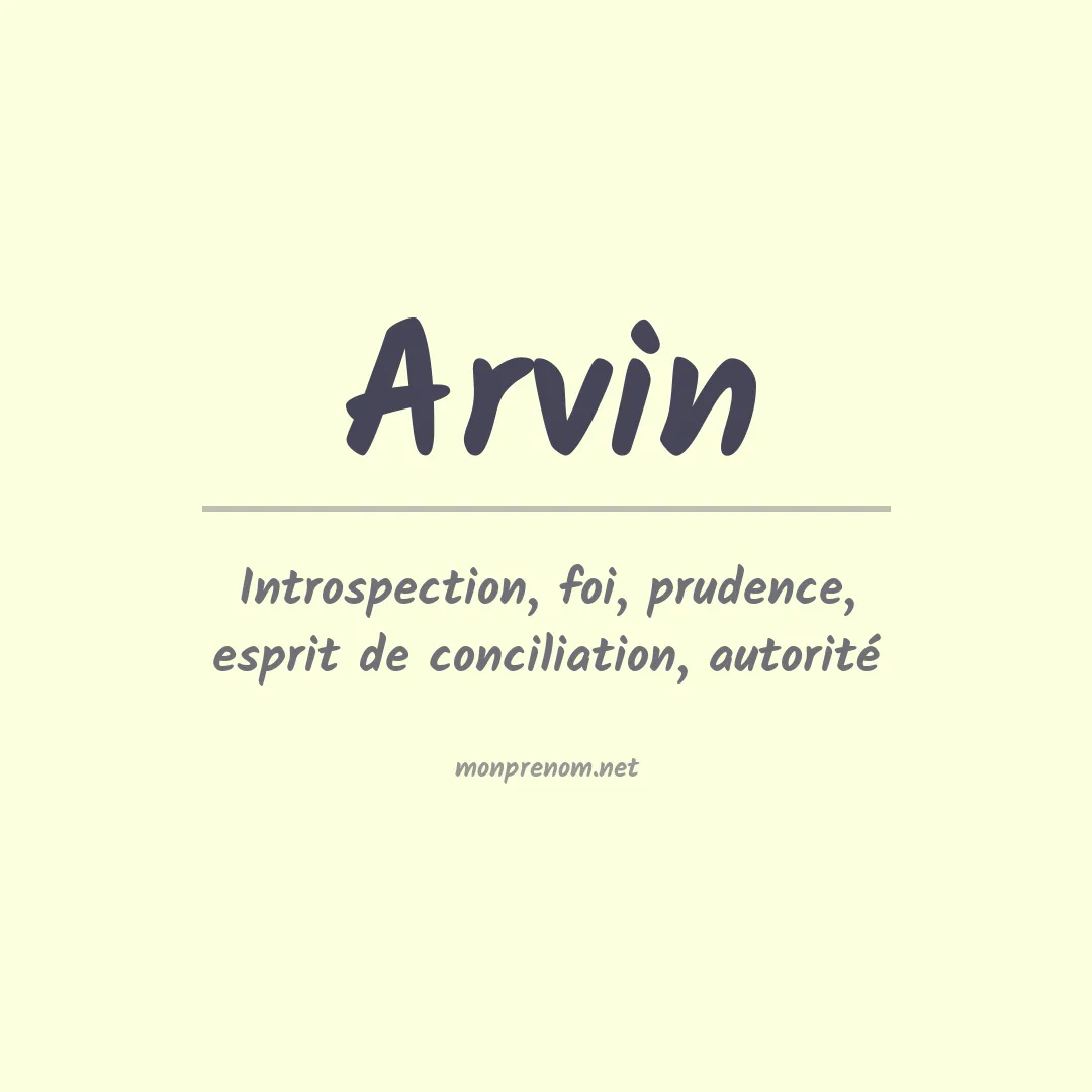 Signification du Prénom Arvin