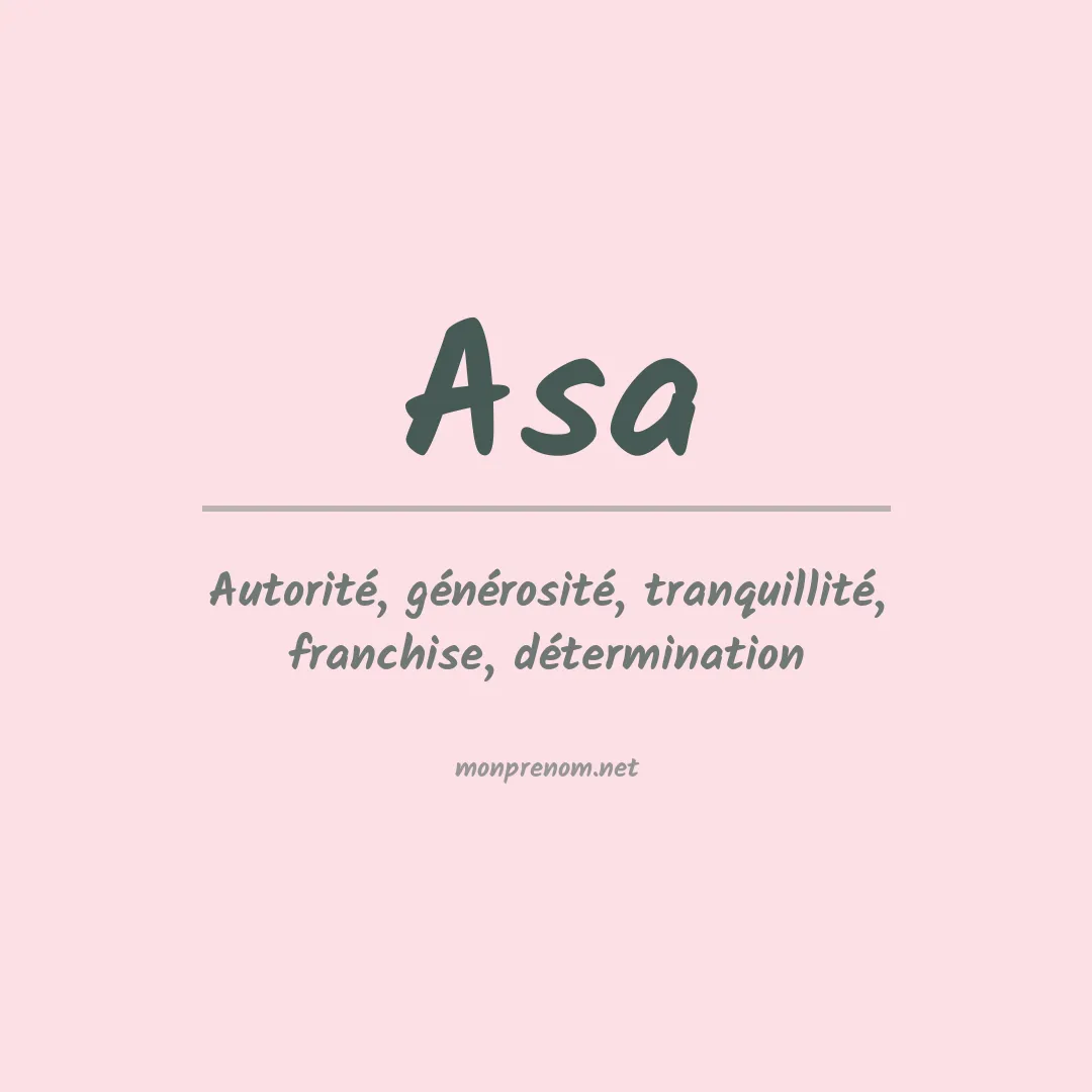 Signification du Prénom Asa