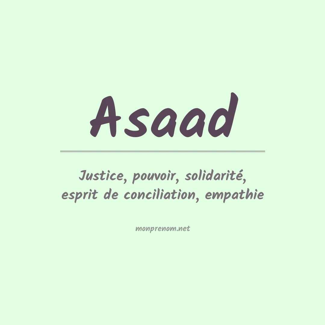Signification du Prénom Asaad Signification du Prénom Asaad