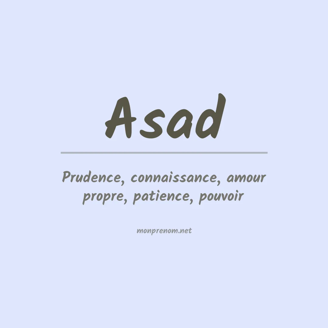 Signification du Prénom Asad