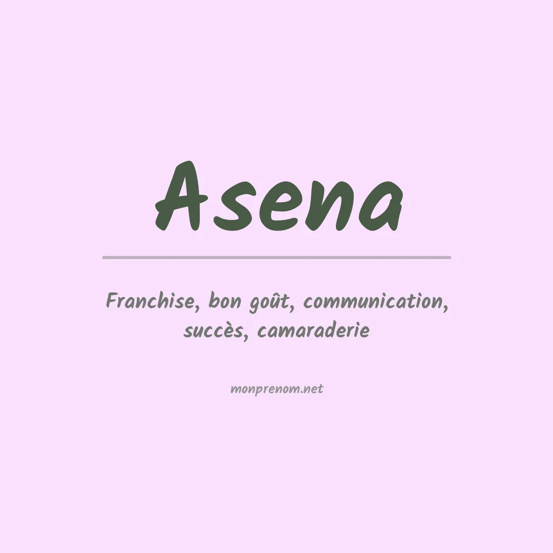 Signification du Prénom Asena