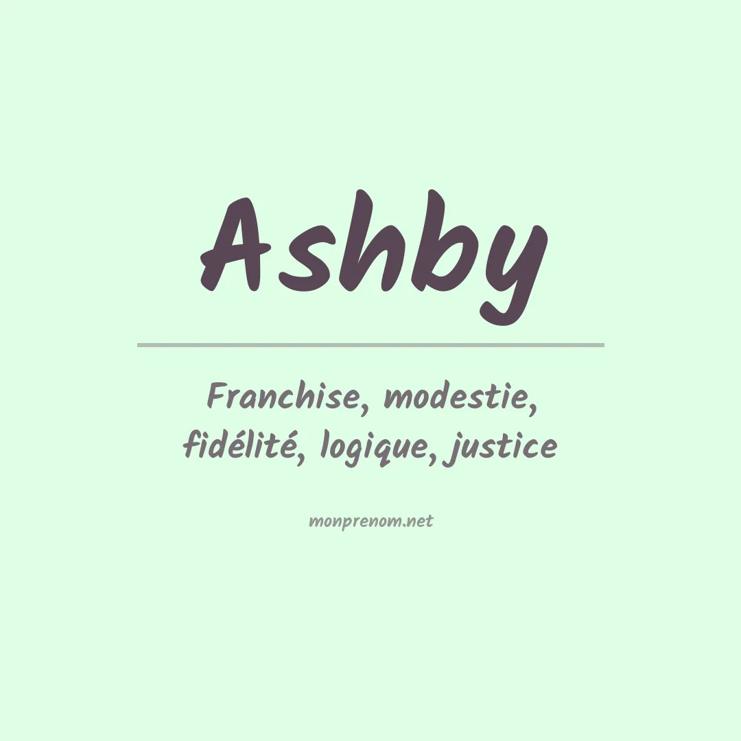 Signification du Prénom Ashby